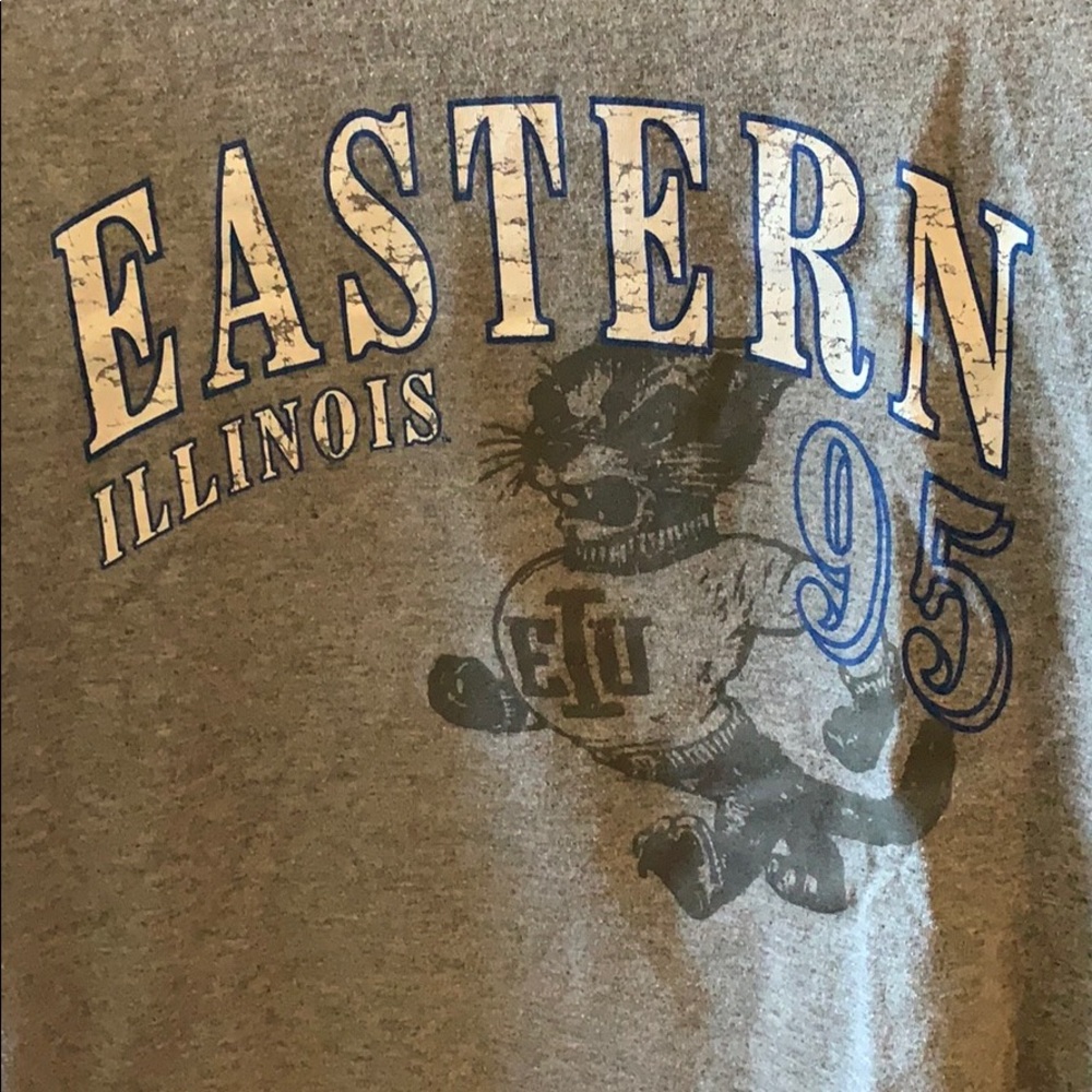 Gray Eastern Illinois University Short sleeve Tee